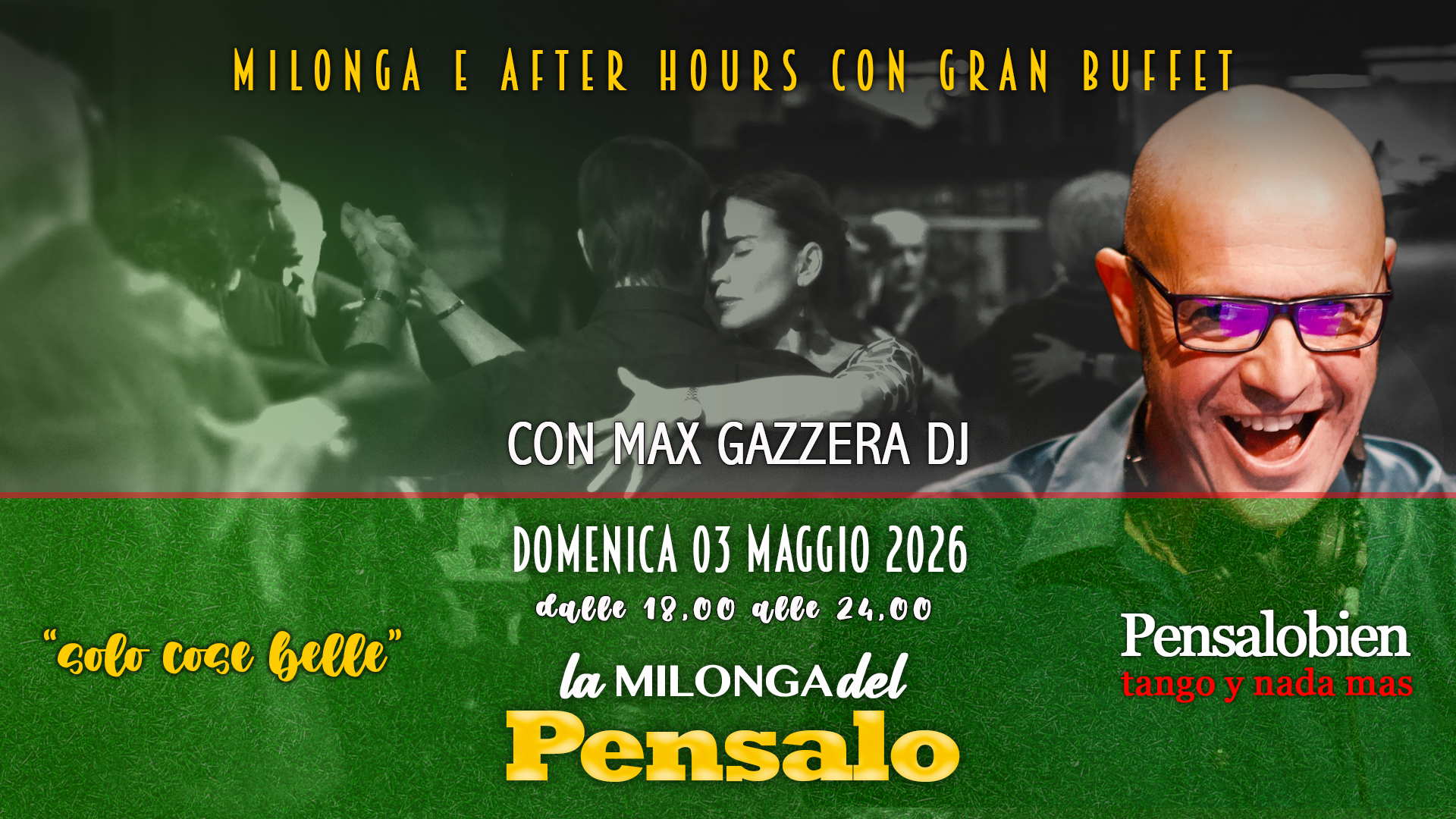 Domenica 03 Maggio dalle 18:00! Pensalo con cena a buffet