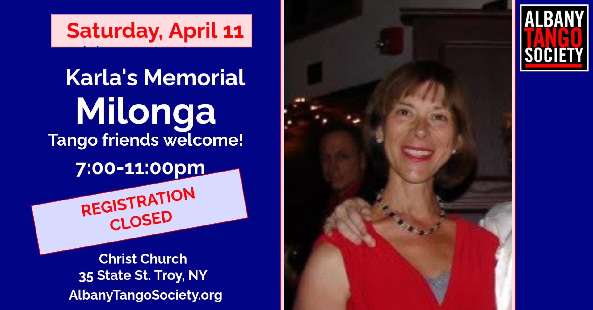 Karla's Memorial Milonga REGISTRATION CLOSED
