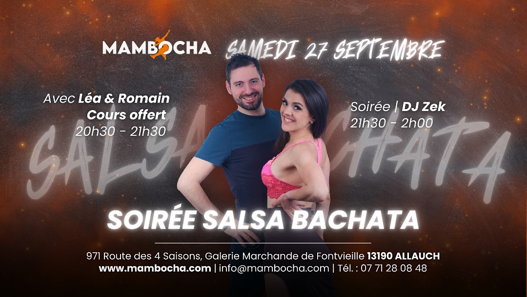 Sam 27 septembre - Soirée SALSA BACHATA