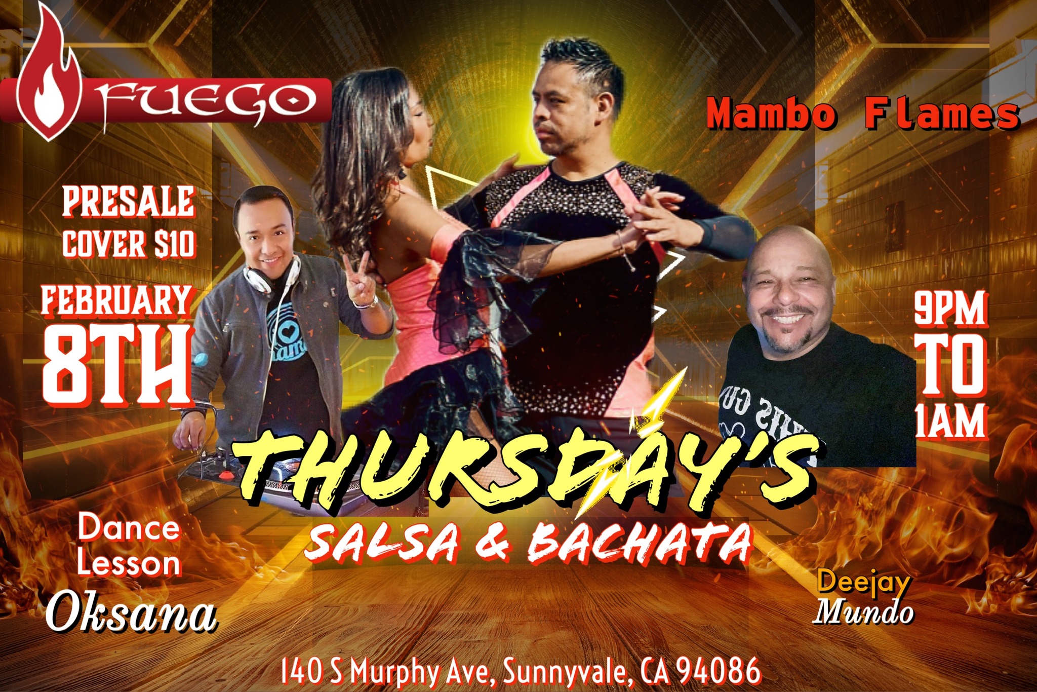 Salsa & Bachata Social Mambo Flames