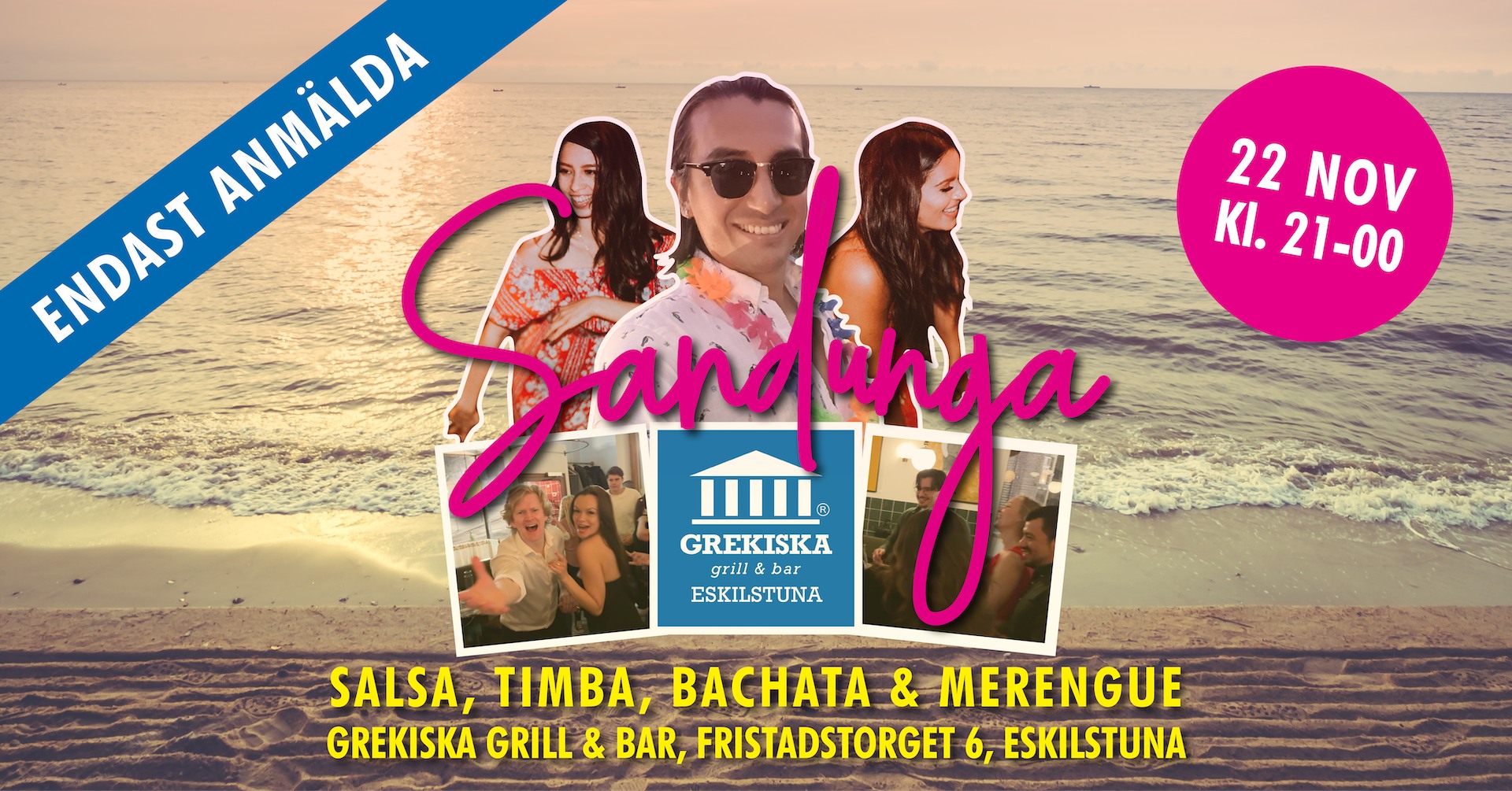 Sandunga Salsa Club - Grekiska Grill & Bar - 22 november
