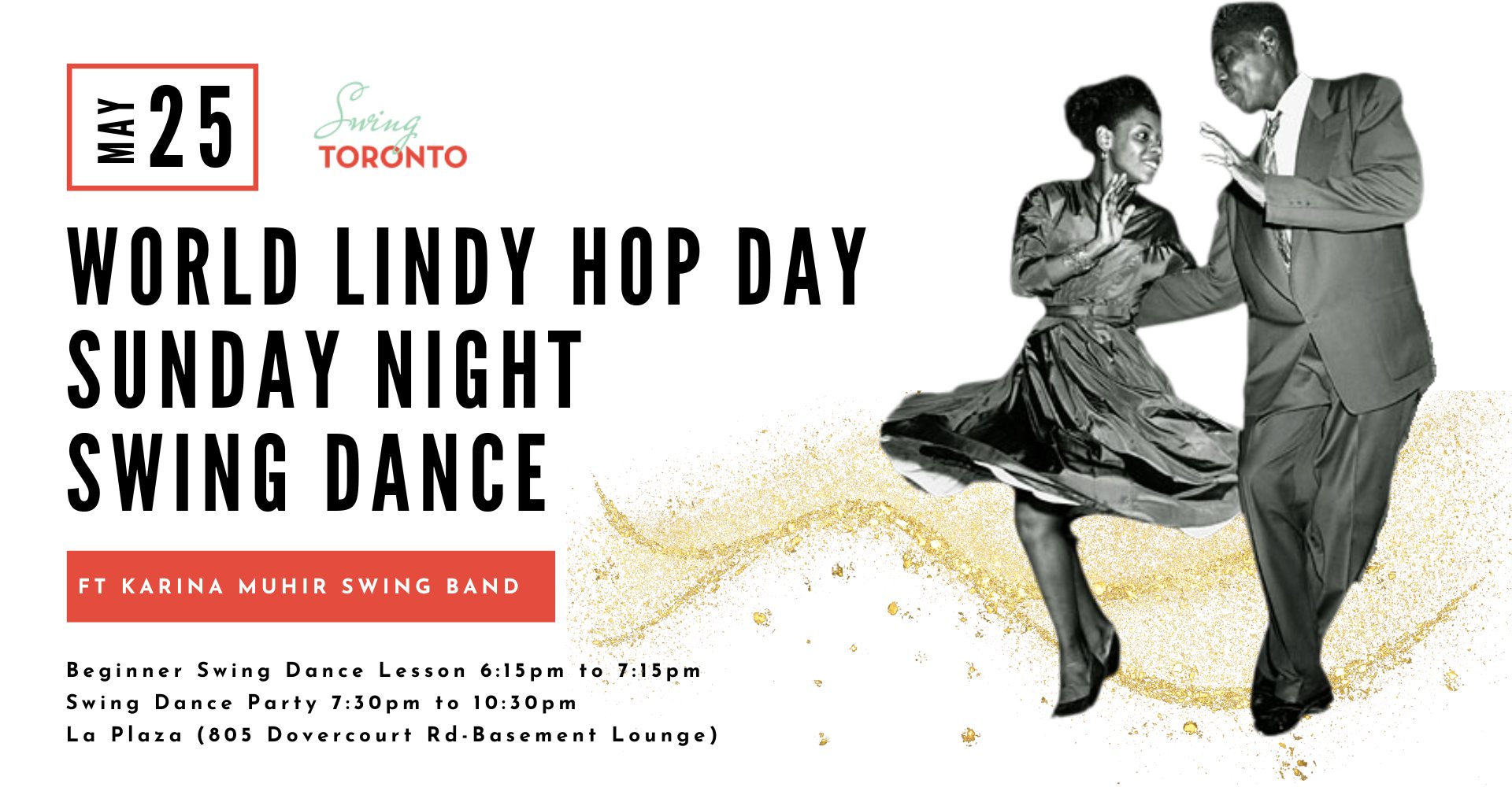 Sunday Night World Lindy Hop Day Swing ft Karina Muhir Swing Band! Dance Lessons & Party!