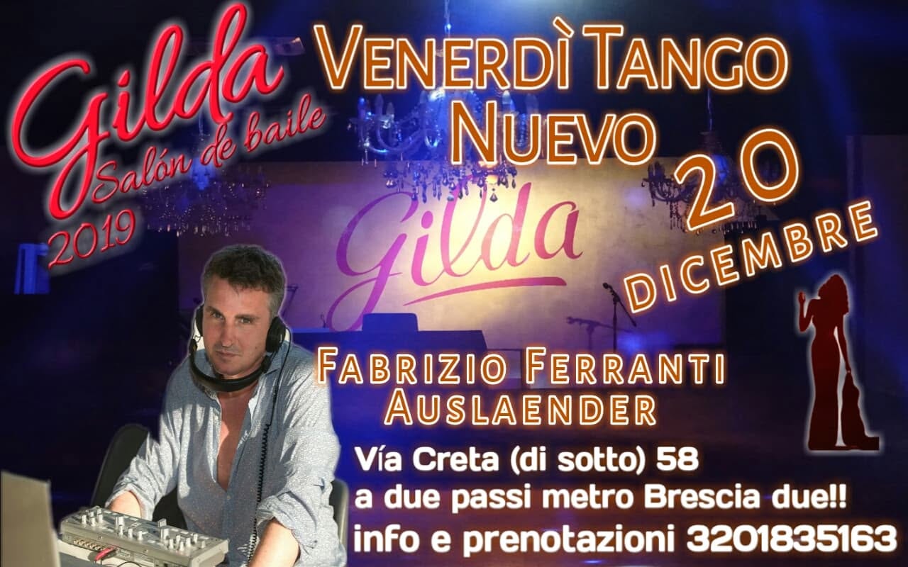 Venerdi 20 dicembre Fabrizio F Auslaender con nuevos Tangos