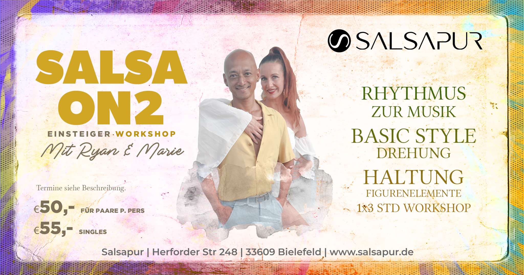✨Salsa On2 Workshop So 01.03.2026 für Beginner Bielefeld ✨