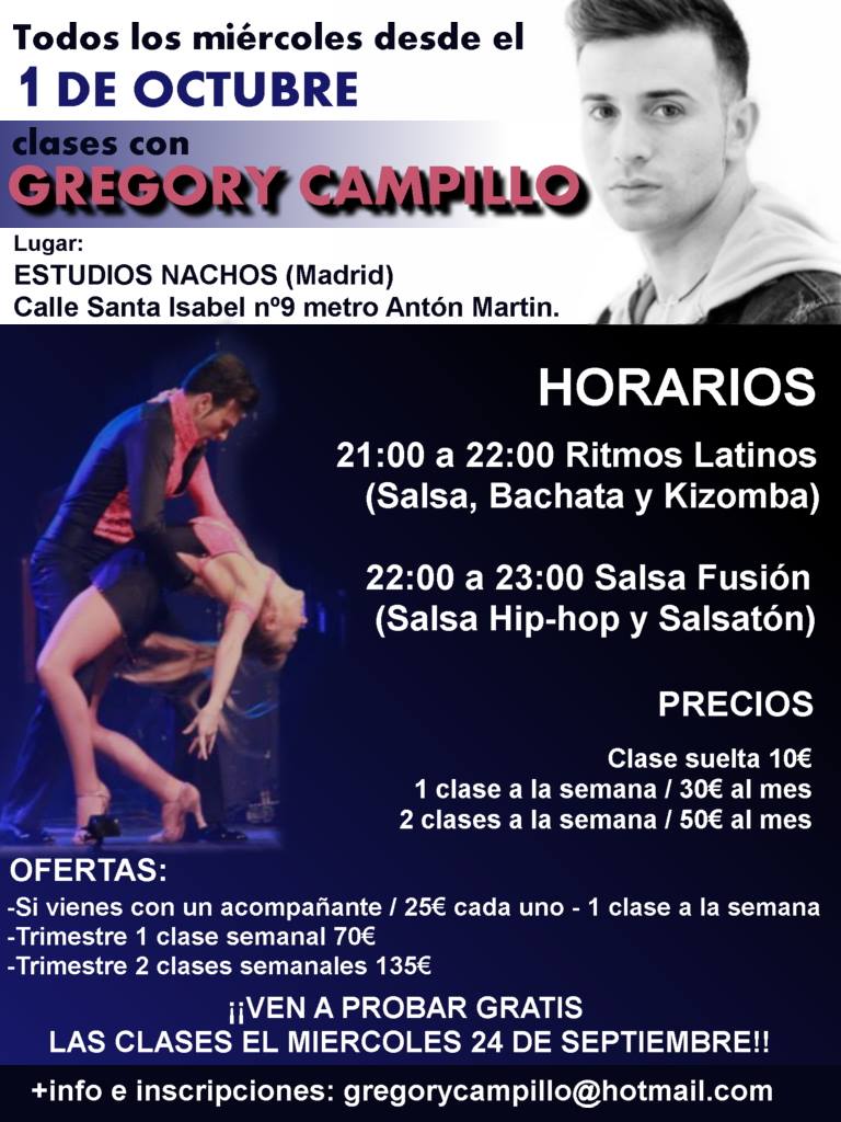Clases en Madrid con Gregory Campillo