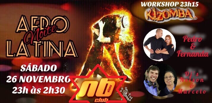 Noite Afrolatina - NB Club Viseu - Workshop Gratuito de Kizomba