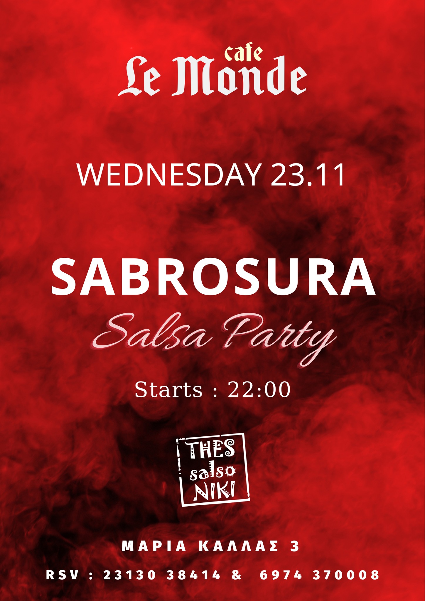 Sabrosura Salsa Party at Le Monde