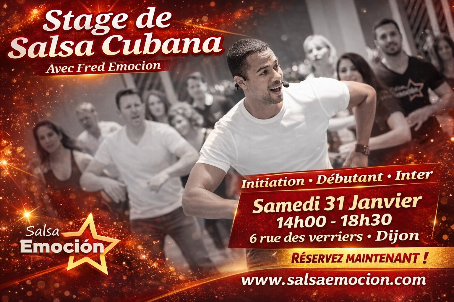 Stage de Salsa Cubana Initiation débutant Inter avec Fred Emocion
