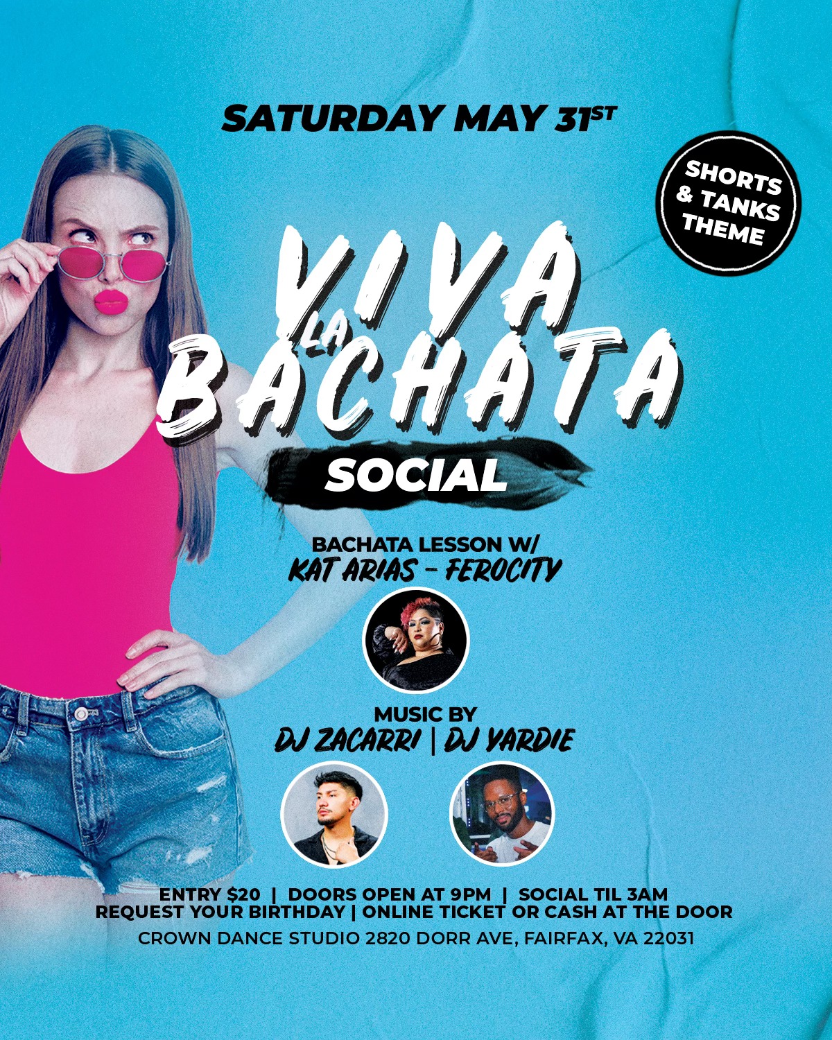 🎽Viva La Bachata Social - Tanks & Shorts Edition🩳