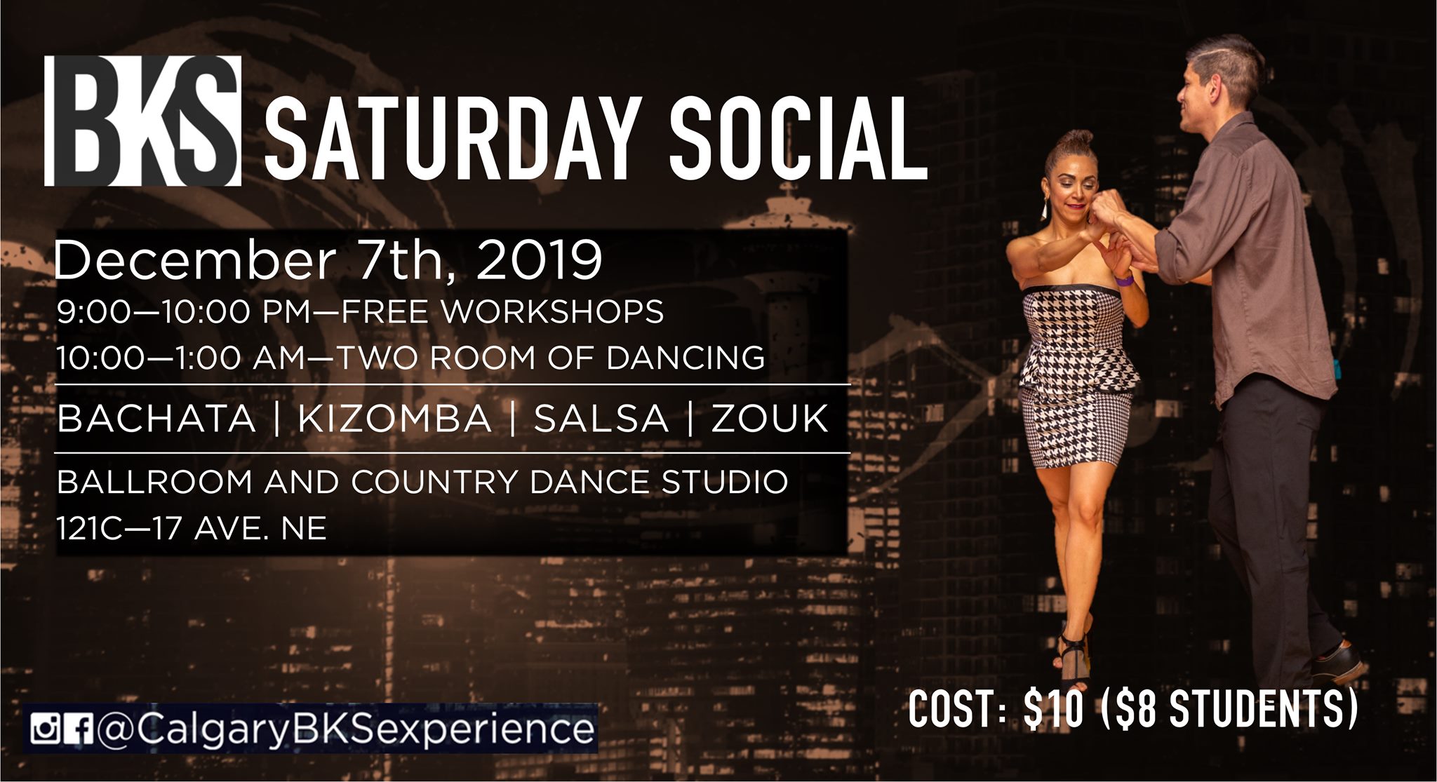 BKS (Bachata Kizomba Salsa) Saturday Social