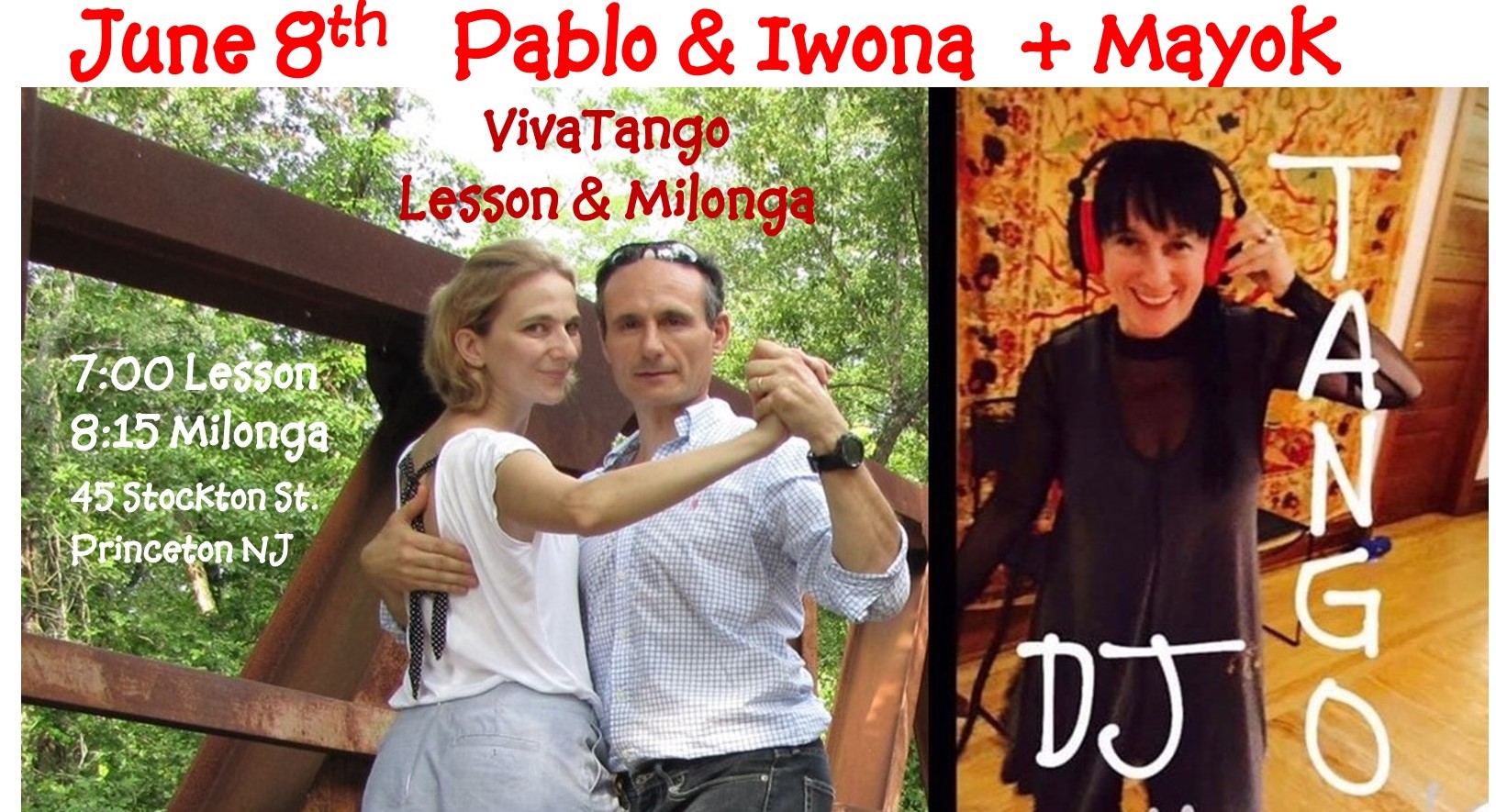 Milonga hosted by MayoK the globe trotting DJ and Lesson on Sacadas by Pablo and Iwona