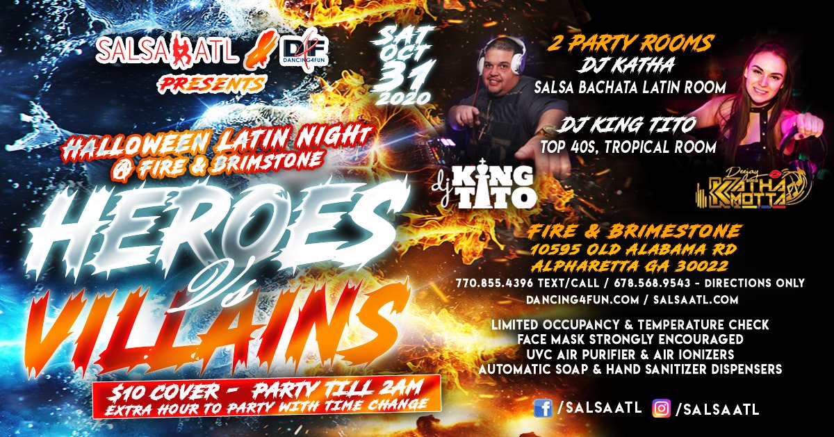 Heroes Vs Villains Halloween Latin Night w DJ Katha Motta & DJ King Tito