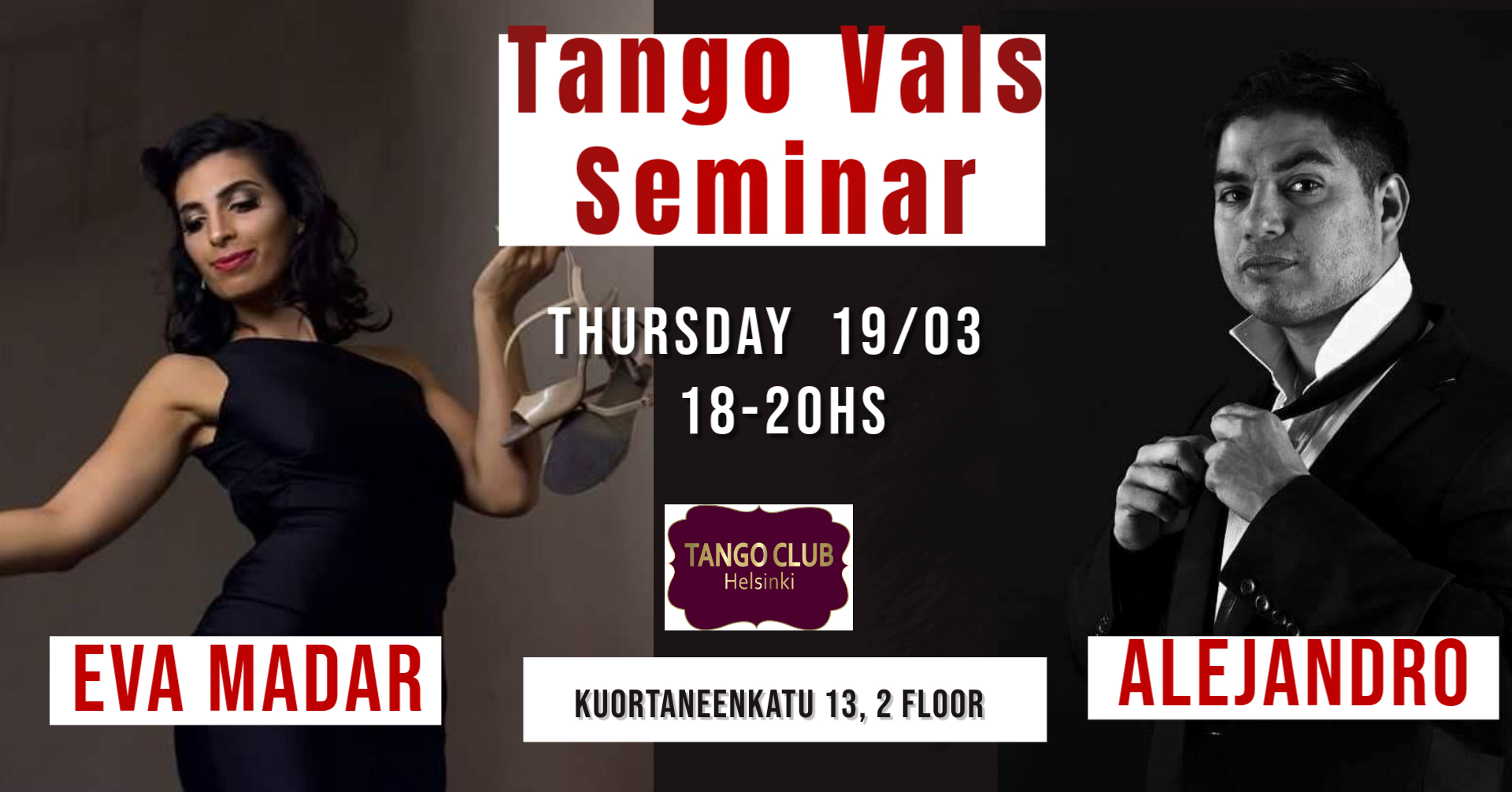 ✨ Tango Vals Seminar for Couples (All Levels) ✨ with Guest Maestra Eva Laura Madar & Alejandro