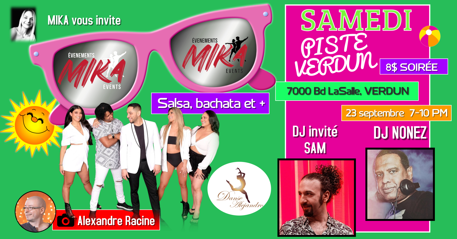 Samedi 23 septembre Piste VERDUN, 7-10pm