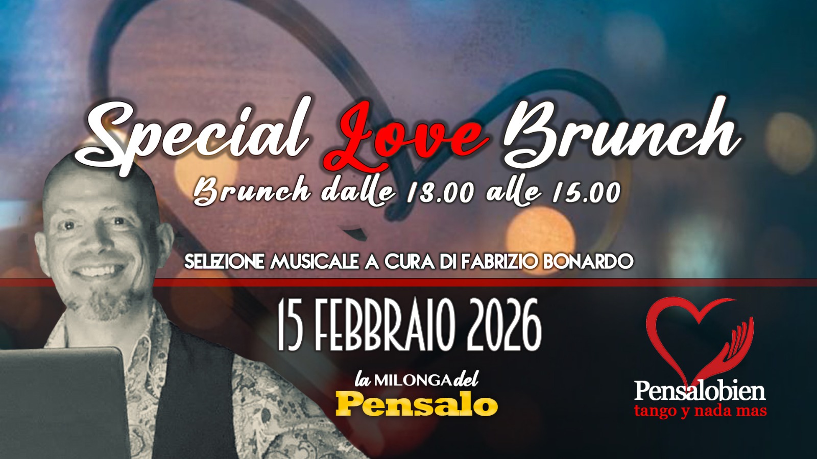 Domenica 15 Febbraio 13:00-21:00! Brunch e Tango -Special Event