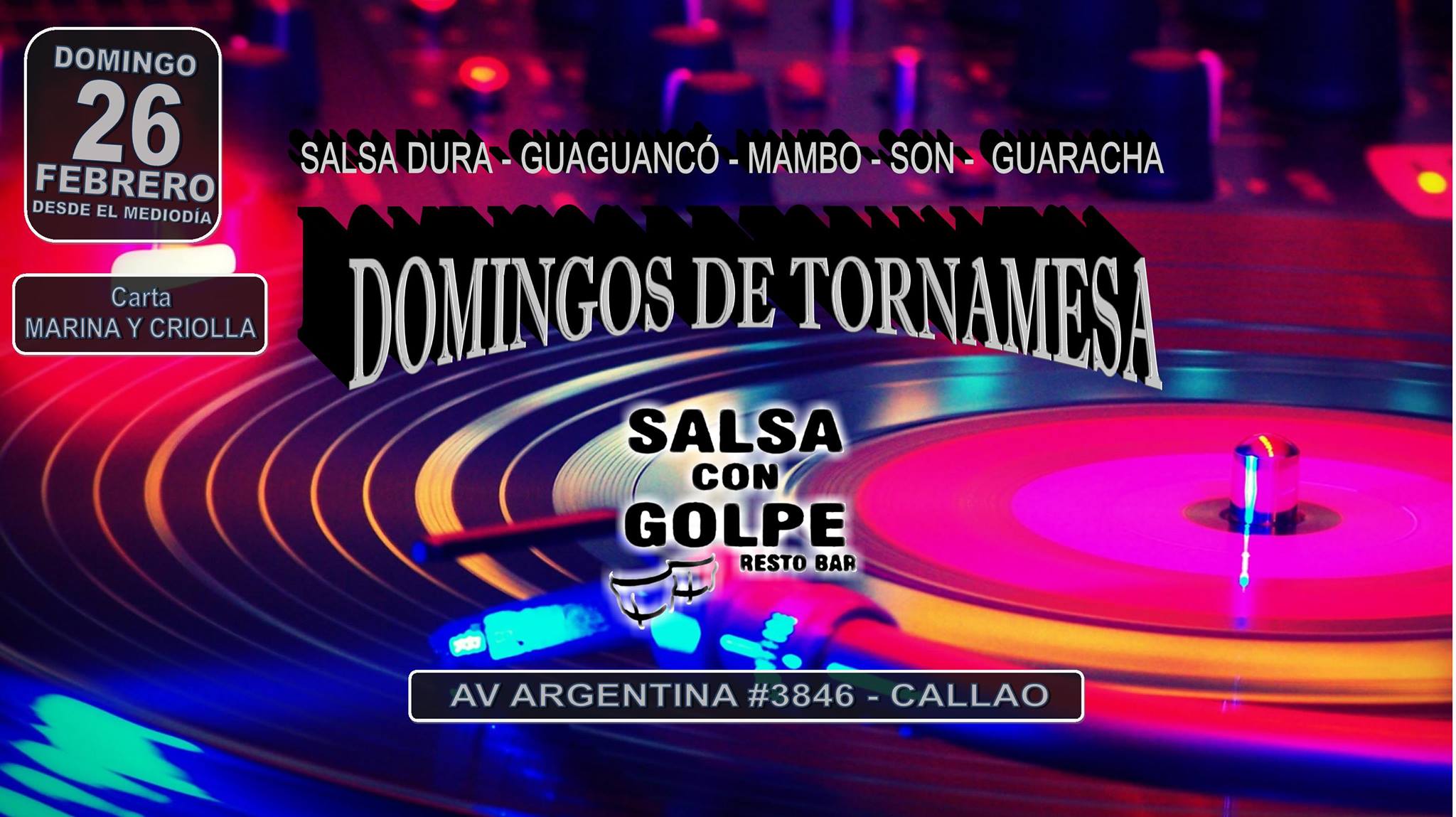 Domingo de Tornamesa en Salsa con Golpe