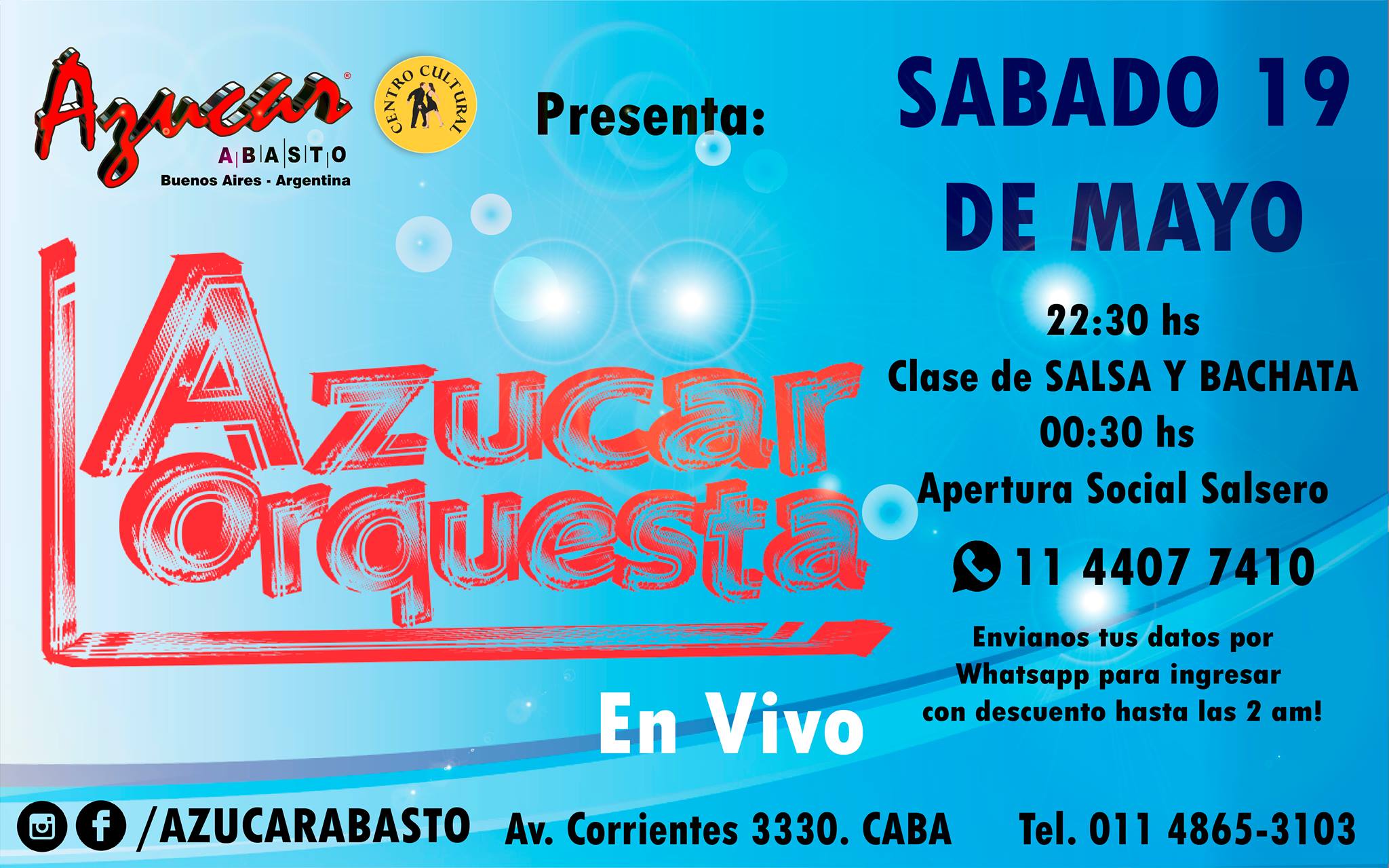 Azucar Orquesta en Vivo Clases Social Salsero