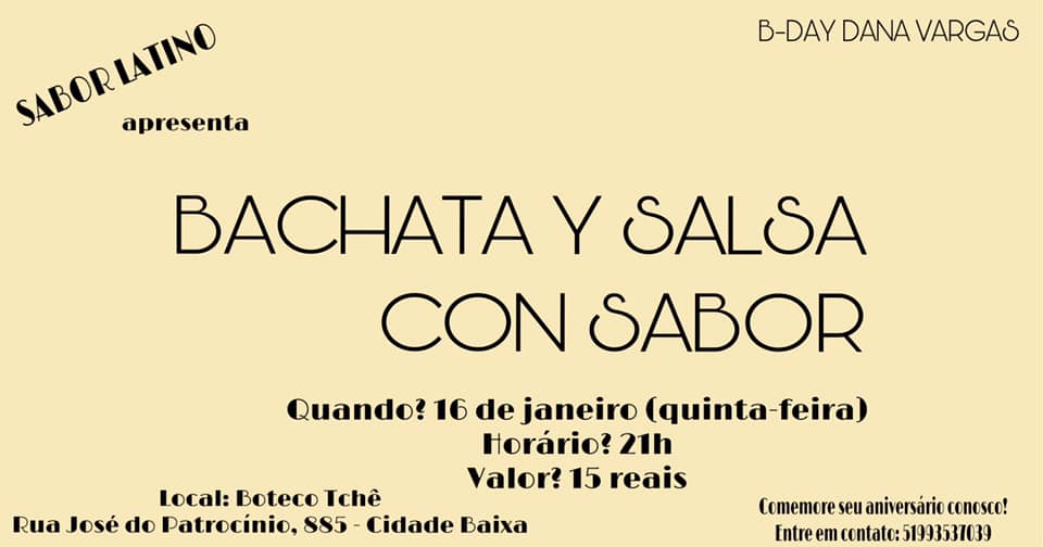 Bachata y Salsa Con Sabor - B-day Dana Vargas