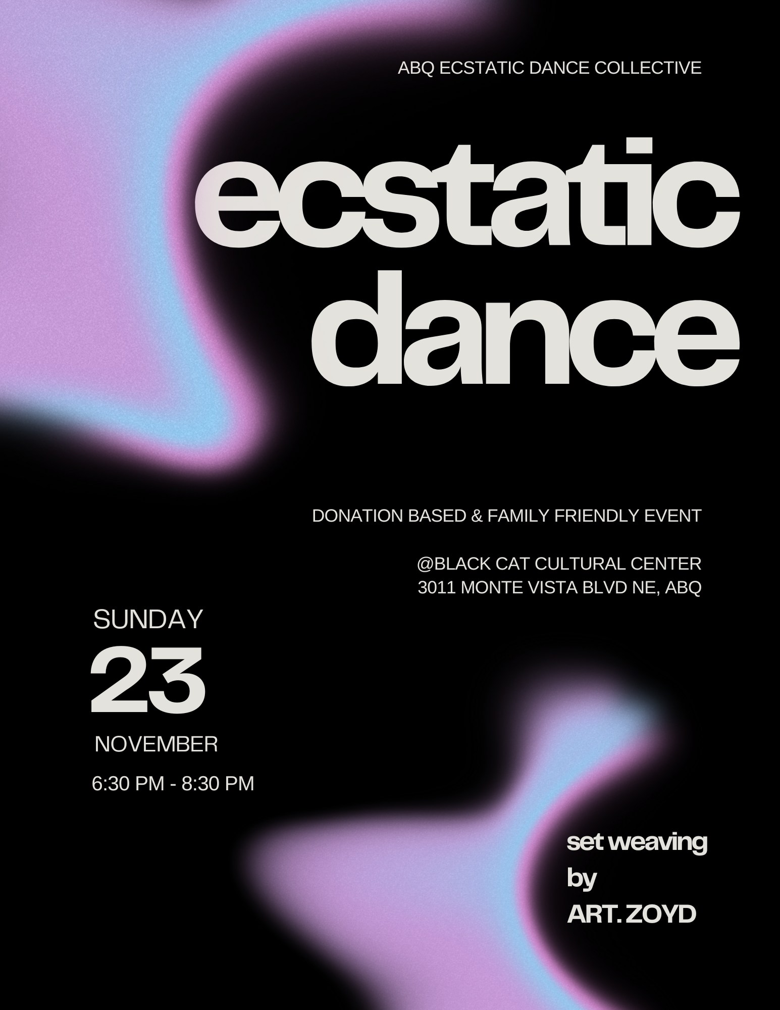 Ecstatic Dance in ABQ This Sunday on Nov 23rd!