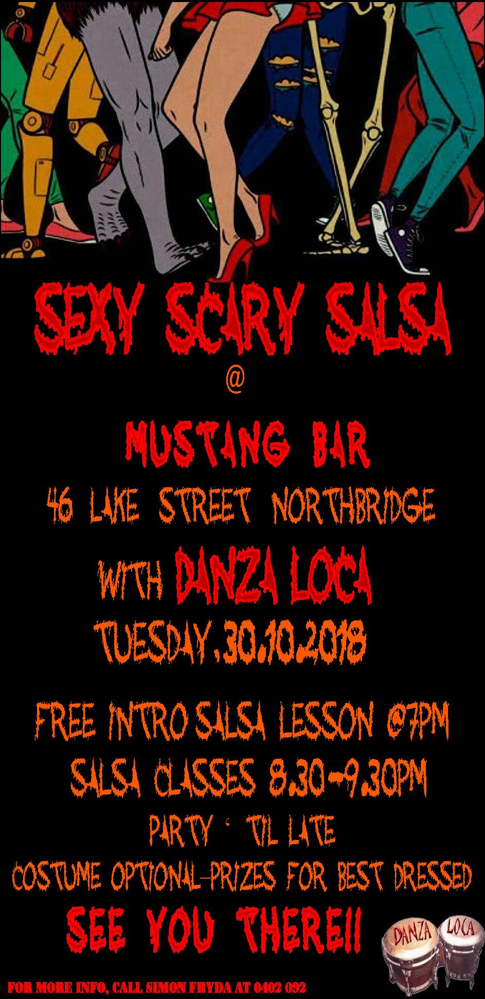 Sexy Scary Salsa! Havana Jam! Salsa @Mustang Bar!