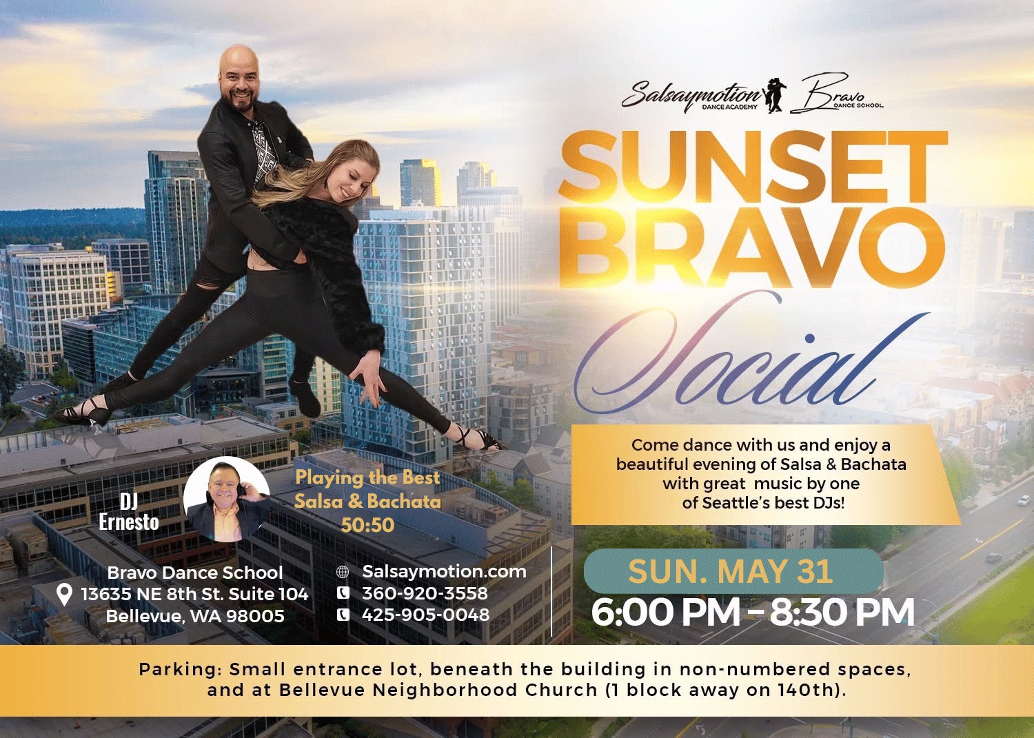 Sunday Sunset Salsa Bachata Social w DJ Ernesto