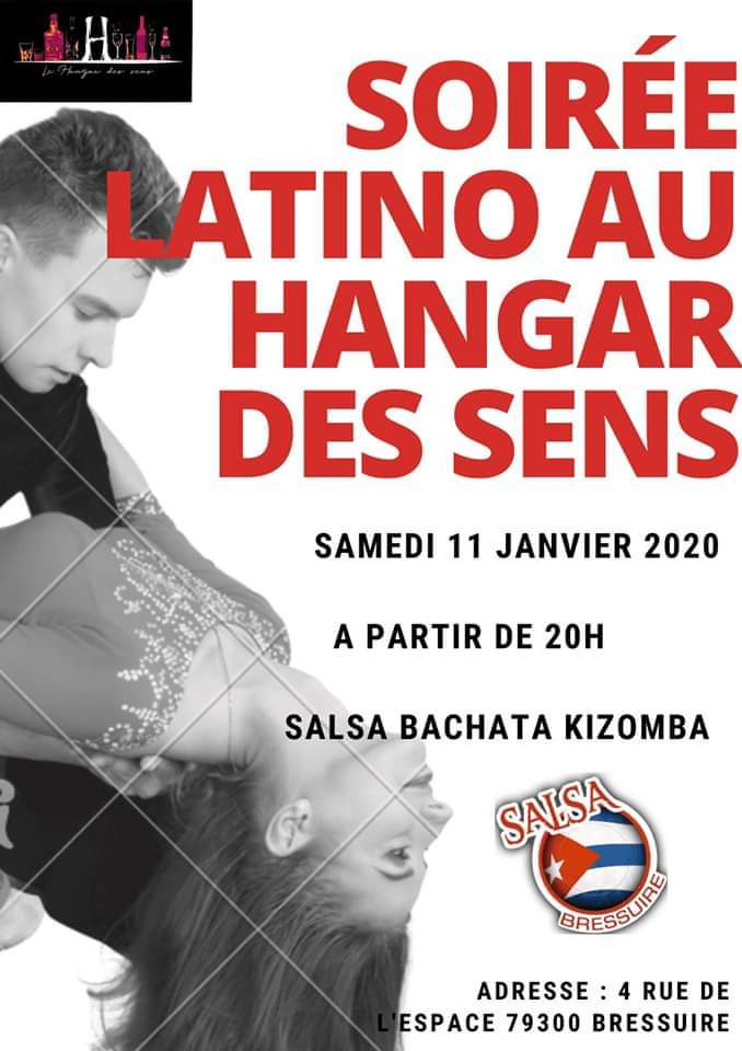 Soirée Latino organisée par le Hangar des Sens+Cours De Bachata