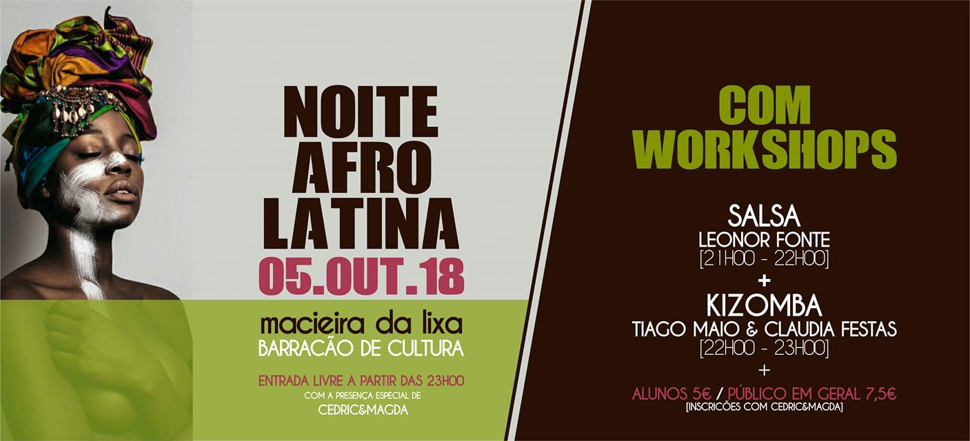 Workshop's Tiago & Cláudia (Kizomba) E Leonor Fonte (Salsa)