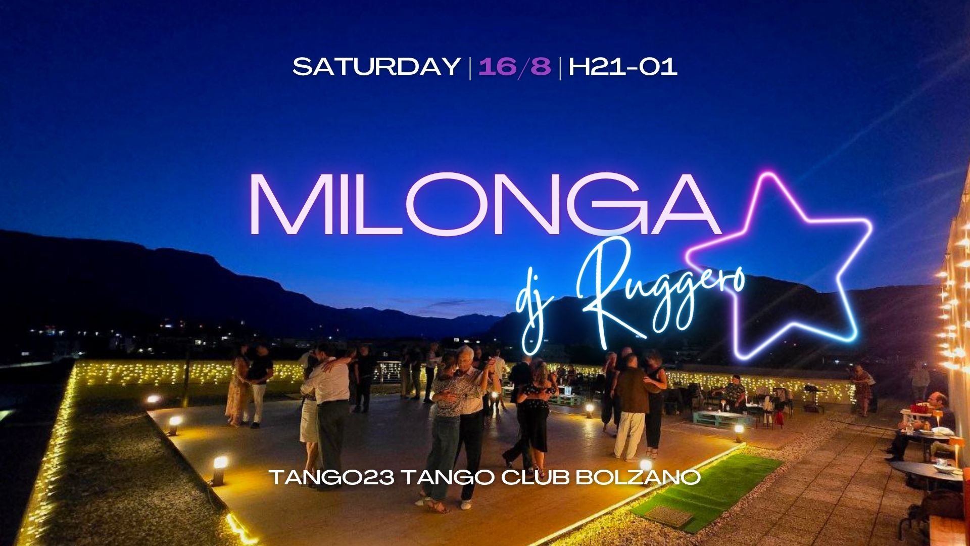 Abrazame! La Milonga del Sabato. Tdj Ruggero