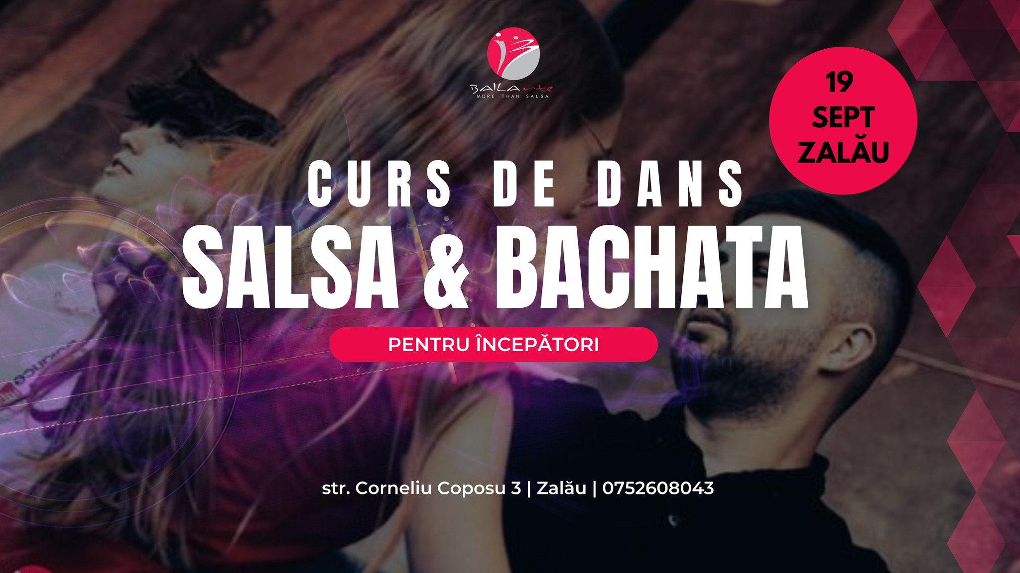 Curs de SALSA si BACHATA pentru ÎNCEPĂTORI ZALĂU 19 SEPT