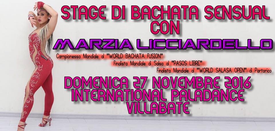 STAGE DI BACHATA SENSUAL CON MARZIA LICCIARDELLO