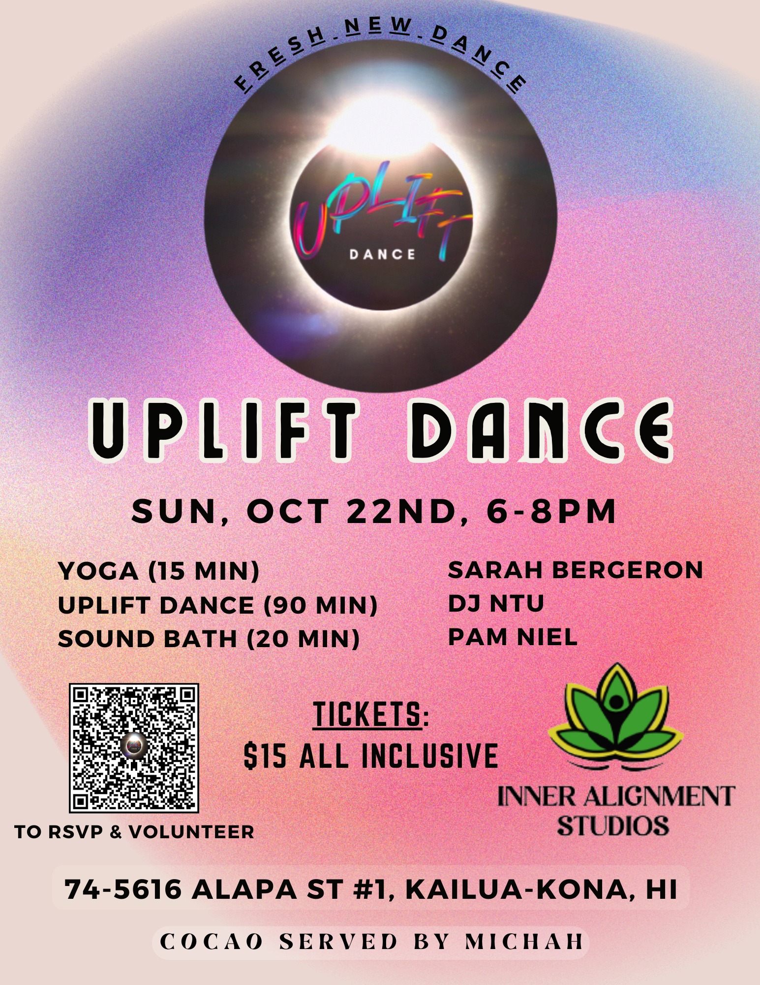 Uplift Dance - Sun Oct 22nd at Inner Alignment Studios