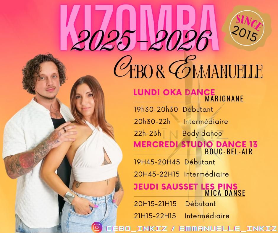 Cours Kizomba École Cebo & Emmanuelle 2025 2026 #inkiz