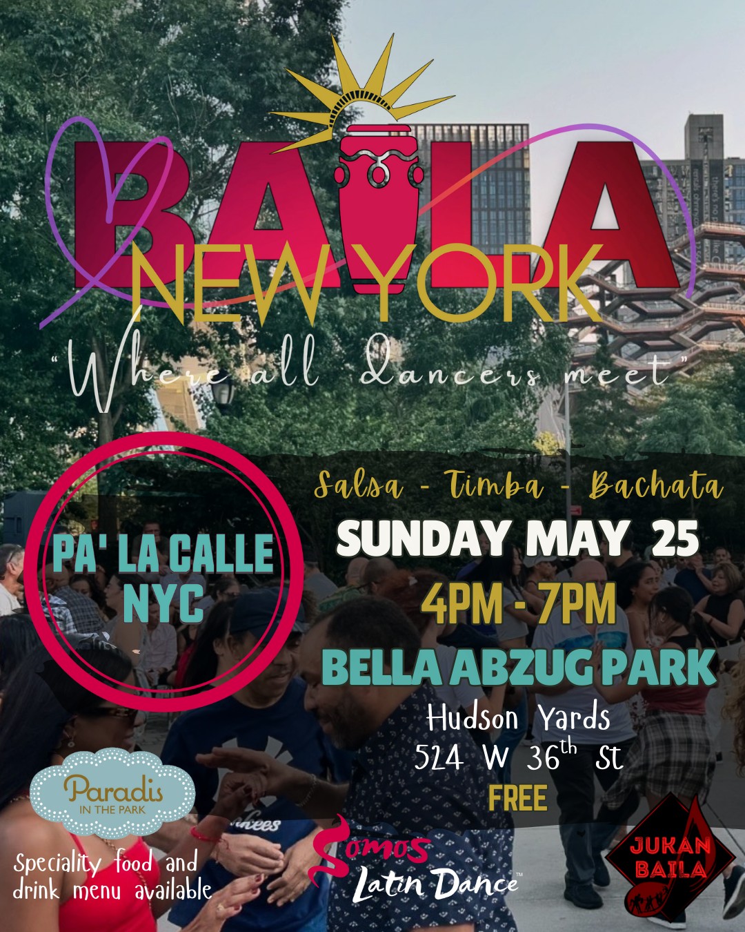 Free Salsa and Bachata Party! Pa La Calle and Baila New York