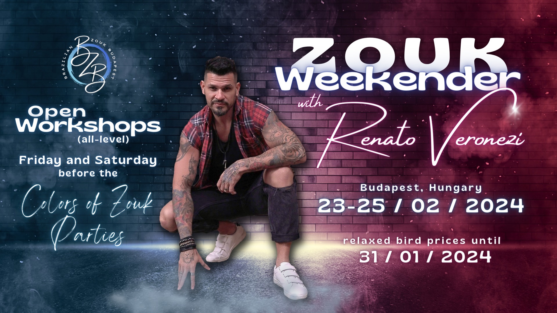 BZB - Zouk Weekender with Renato Veronezi in Budapest