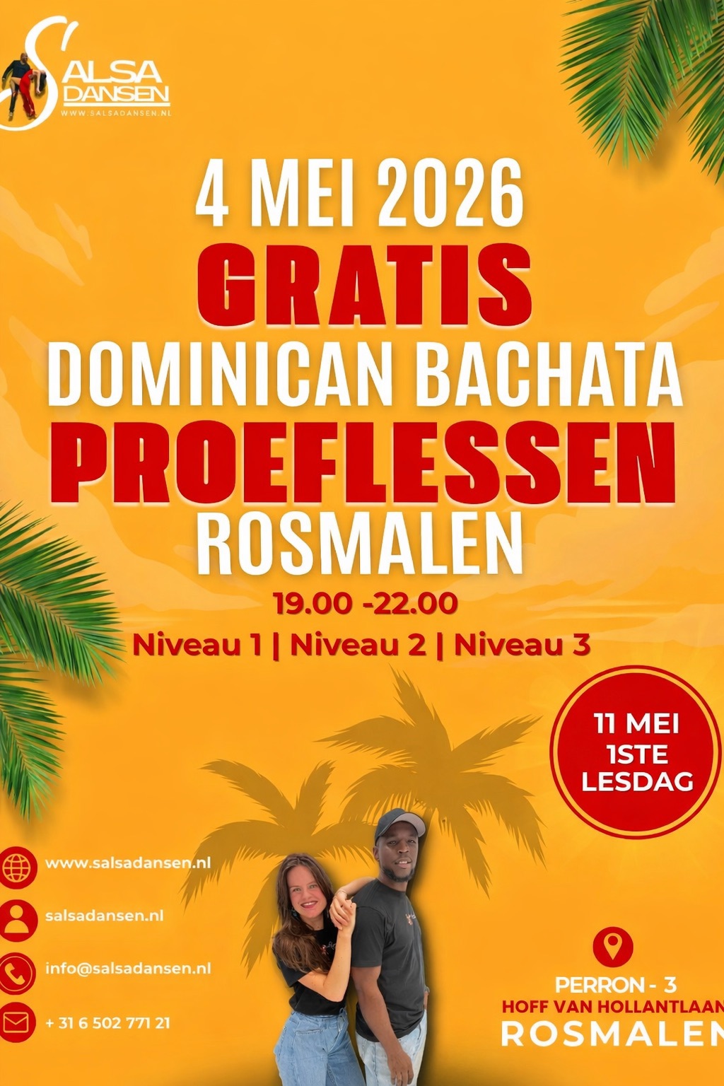 Gratis Dominican Bachata Proefles in Rosmalen