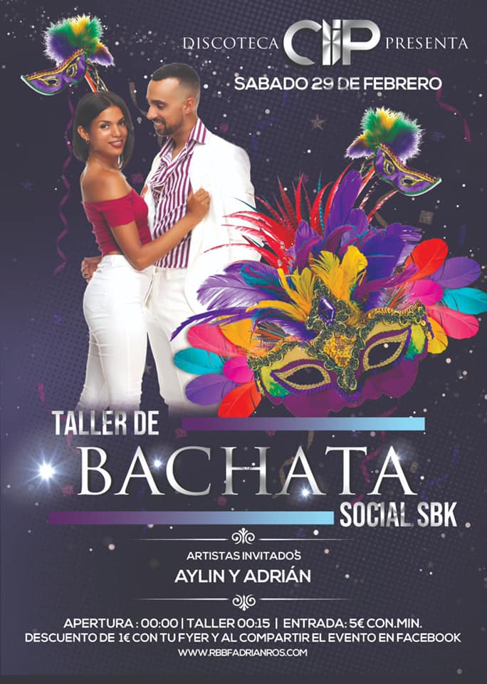 Taller de Bachata con Aylin y Adrian - Discoteca Clip