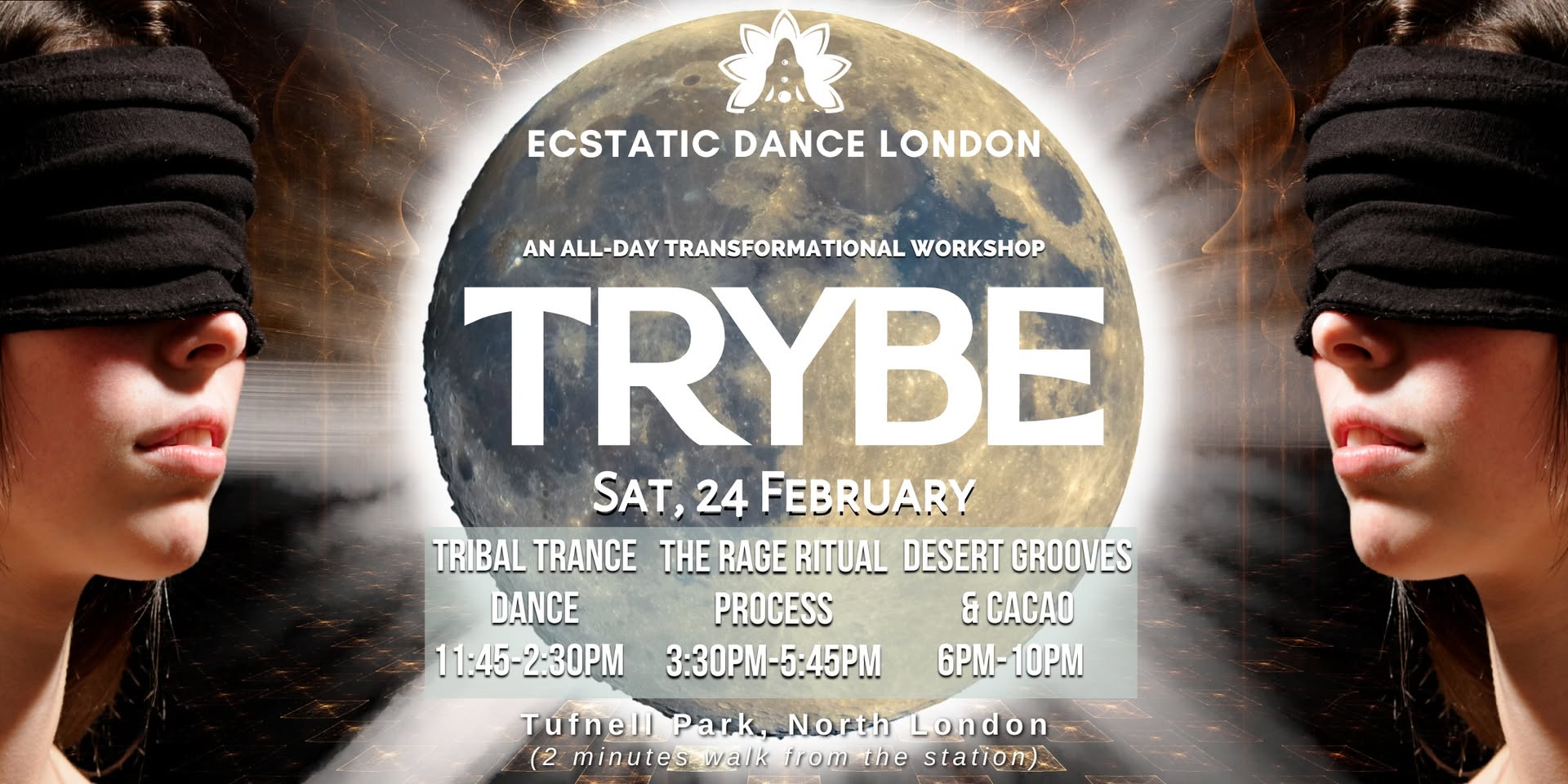 TRYBE Full Moon event - Trance Dance, Rage Ritual, Ecstatic Dance + Cacao