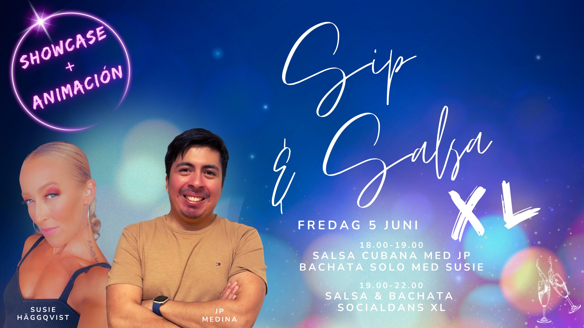 SIP & SALSA XL - Dansklasser, showcase, socialdans & MER!
