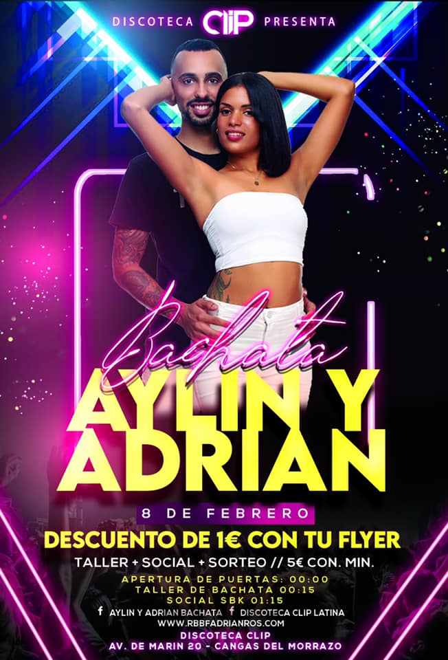 Taller de Bachata con Aylin y Adrian - Discoteca Clip