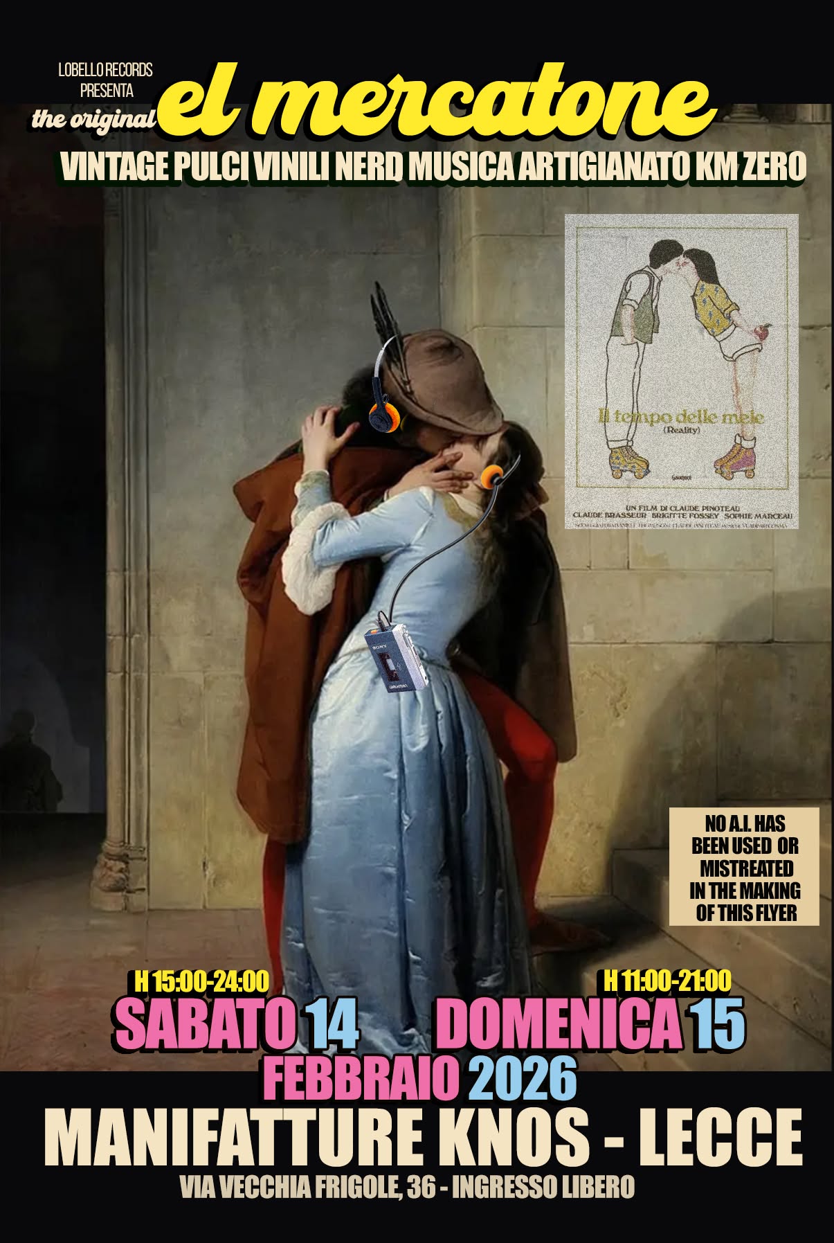 el mercatone sabato 14 e domenica 15 febbraio 2026 a Lecce - Manifatture Knos
