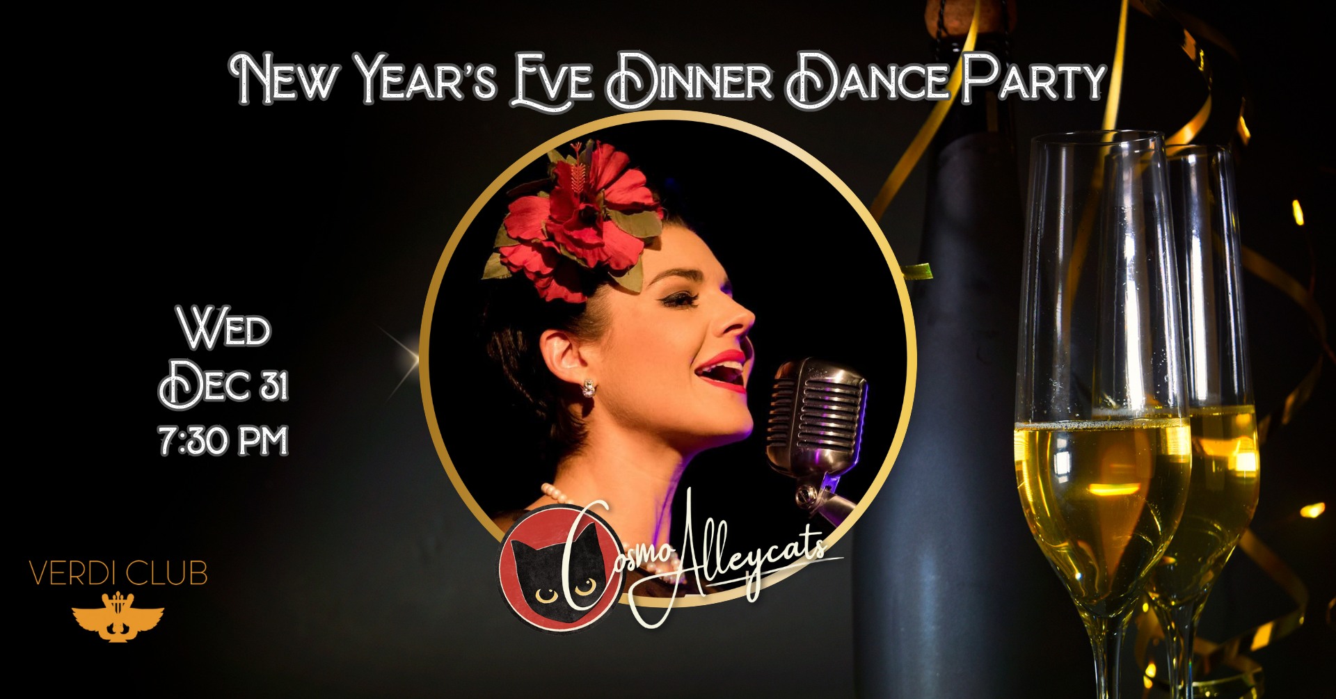 New Year's Eve Dinner Dance Party w Cosmo Alleycats