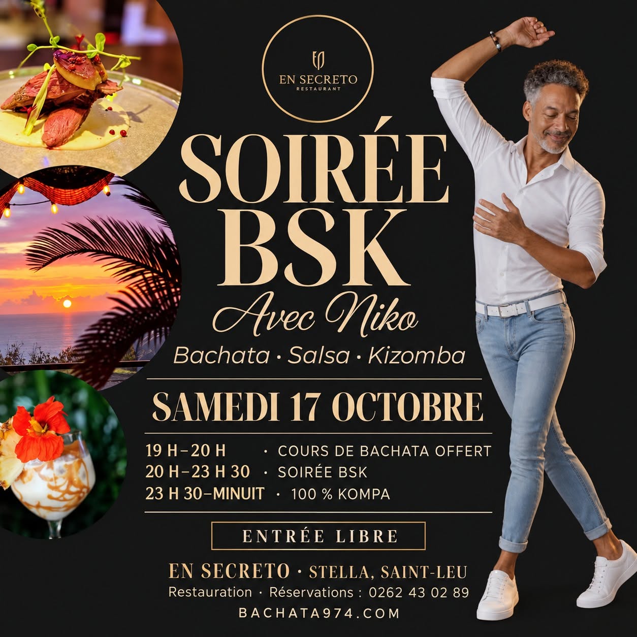 BSK EN SECRETO - Le retour Samedi 17 Octobre (Cours + Soirée Offerts)