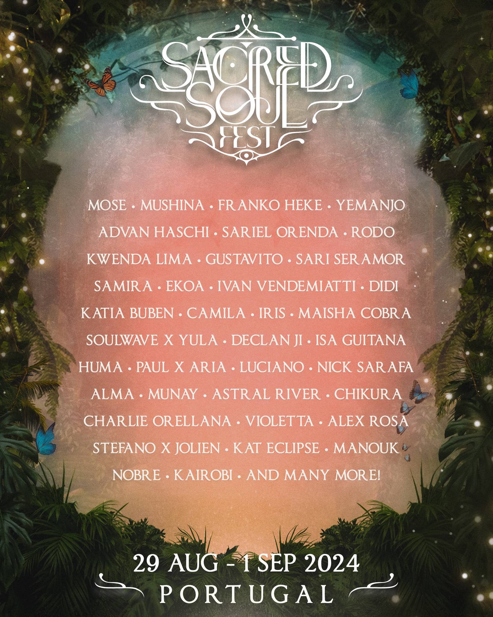 Sacred Soul Ecstatic Festival • Mose • Mushina • Yemanjo • Franko Heke • Kwenda Lima • Advan Haschi