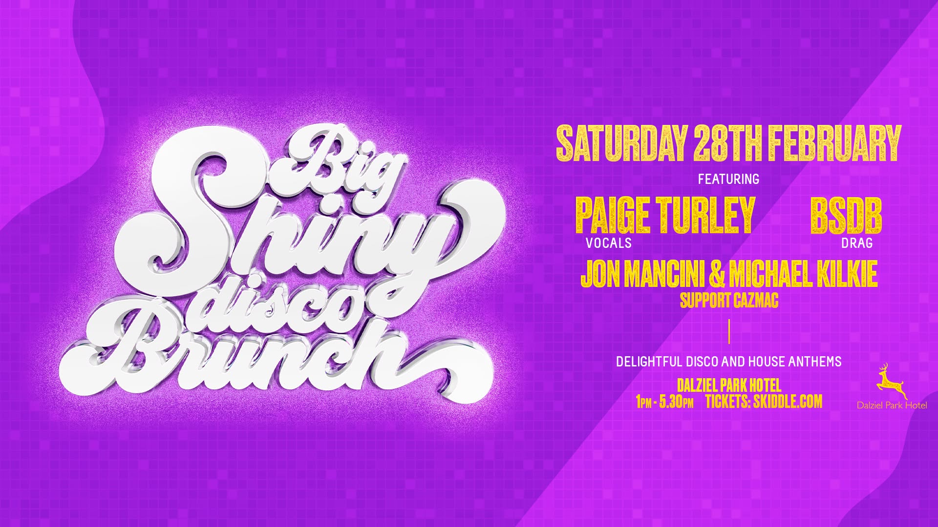 Big Shiny Disco Brunch - MOTHERWELL - 28th February 2026