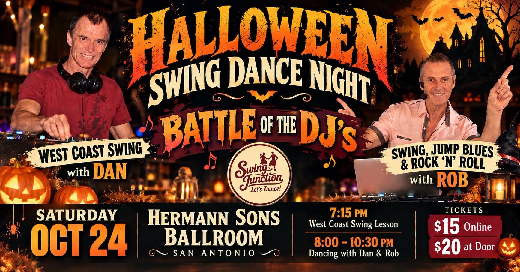 🎃 Halloween Swing Dance Night Battle of the DJs Dan vs. Rob!