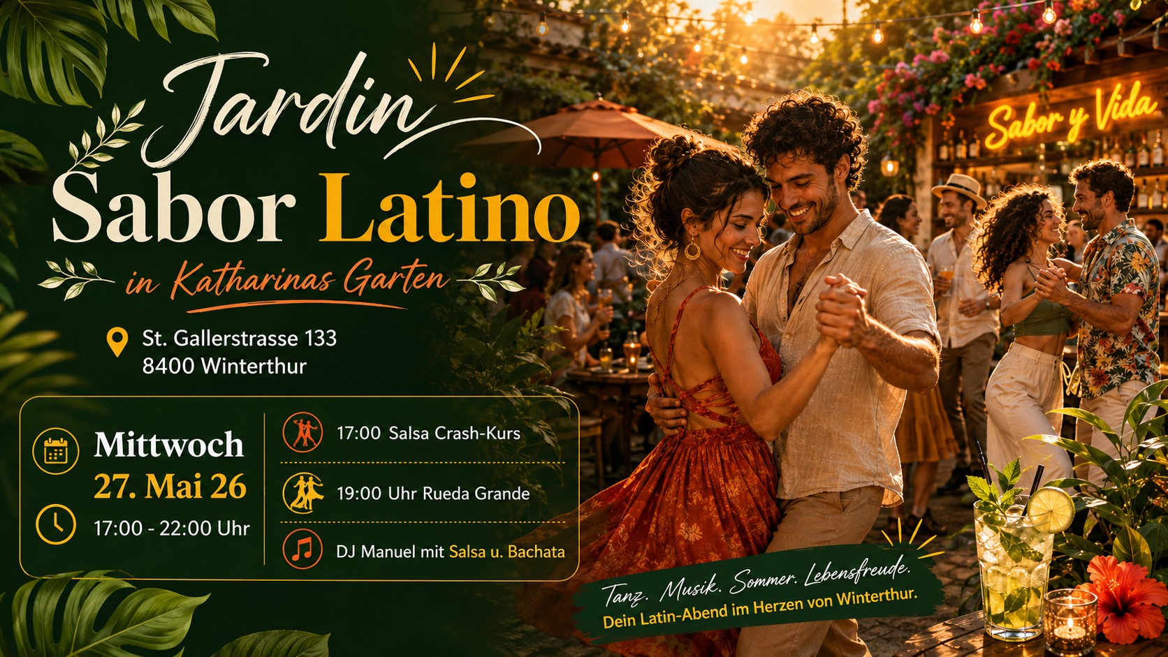 Jardin Sabor Latino, Salsa-Bachta Open Air in Katharinas Garten