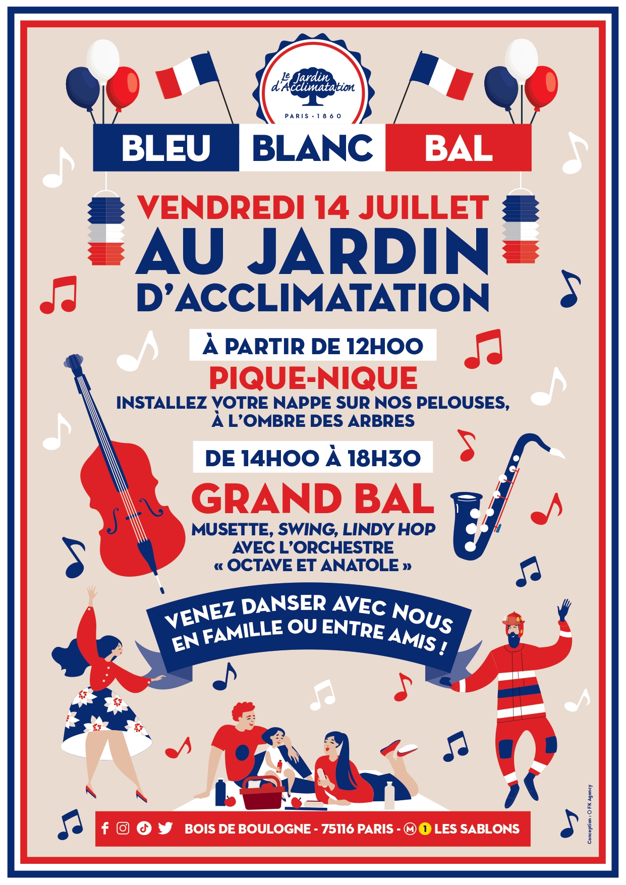bal du 14 juillet au jardin acclimatation