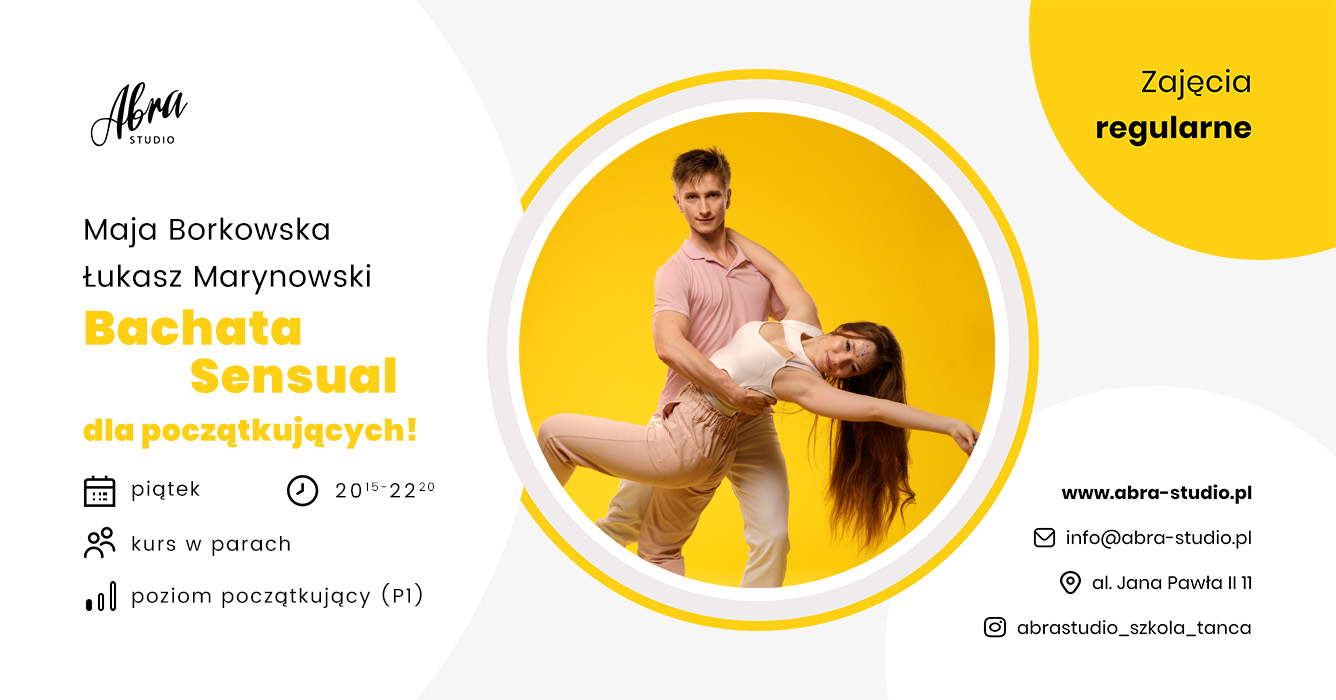 Bachata Sensual dla początkujących (P1) z Mają i Łukaszem! Start 9 września