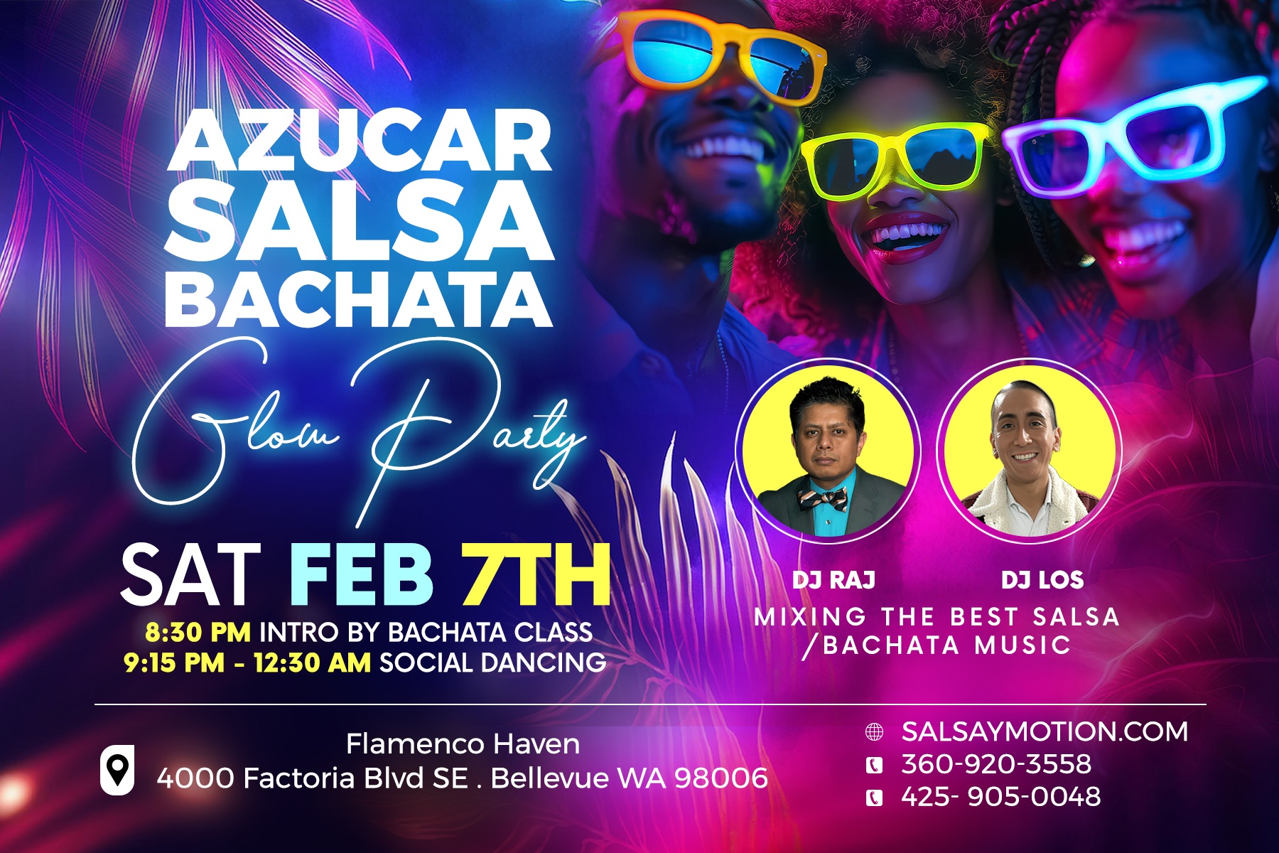Azúcar Salsa Bachata Glow Party
