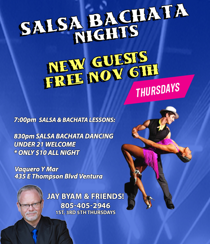 NEW GUESTS FREE NOV 6TH - BACHATA y SALSA THURSDAYS.AYSAYS